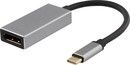 DELTACO USB-C - DP adapter, USB-C ha, DP ho, 3840x2160 60Hz, space gre