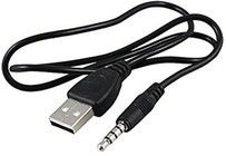 Qbulk USB A 2.0 - 3,5-ljudkontakt, 1m, svart