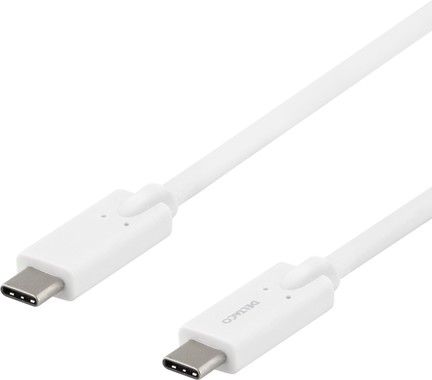 DELTACO USB-C - USB-C cable, 5Gbit/s, 5A, 2M, white