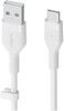 Belkin BOOST CHARGE USB-A to USB-C Silicon 1m, White