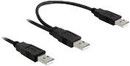 De-lock Delock Cable USB 2.0-A male > 2 x USB 2.0-A male 0.7 m
