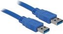 De-lock Delock Cable USB 3.0 Type-A male > USB 3.0 Type-A male 1.5 m blue