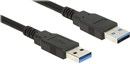 De-lock Delock Cable USB 3.0 Type-A male > USB 3.0 Type-A male 3.0 m black