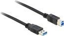 De-lock Delock Cable USB 3.0 Type-A male > USB 3.0 Type-B male 0.5 m black