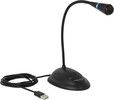 De-lock USB Gooseneck Microphone with base and mute + on / off button