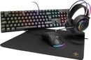DELTACO GAMING Mechanical 4-in-1 RGB Gaming kit, Red switches, black