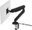 DELTACO GAMING Premium RGB Single monitor arm, remote controller,black