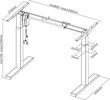 DELTACO Office 2-Stage Single Motor Electric Sit-stand Desk Frame, 840