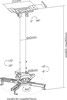 DELTACO Office Projector Adjustable Ceiling mount, 605mm-905mm, 35kg