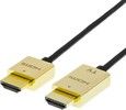 DELTACO PRIME tunn HDMI-kabe med guldplterade zink-kontakter, 3m