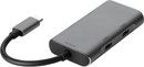 DELTACO USB-C 3.1 Gen 2 hubb, 2x USB-C, 2x USB-A, rymdgr