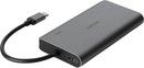 DELTACO USB-C dockningsstation HDMI/VGA/2xUSB-A PD 3.0 spc grey