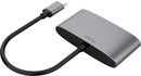 DELTACO USB-C till HDMI/USB A adapter, 4K 60Hz, USB-C PD 3.0 100W, vit