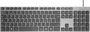 Deltaco Wired Slim office keyboard, low-profile, aluminum, nordic