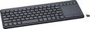 DELTACO wireless mini keyboard with touchpad, English layout, 2.4G, bl