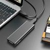 Deltacoimp Externt M.2 SSD kabinett, NVMe Sata USB 3.1, USB-C, 10Gbps, svart