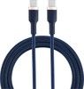 EPZI USB-C to USB-C cable, 1 m, 60 W, braided, navy blue