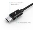 RAVPower 5 x USB 2.0 til Micro USB kabelpakke (0.3 m + 2 x 0.9 m + 1.8 m + 3.0 m), Sort