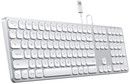 Satechi tangetbord med trdbunden USB anslutning - US Engelsk Layout - Silver