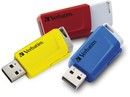 Verbatim Store \'n\' Click USB Drive 16GB (3-pack) Red/Blue/Yellow