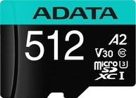 ADATA 512GB MicroSDXC UHS-I U3 V30S A2 R/W:100/80 MB/s