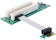 De-lock Delock Riser Card PCI Express x1 > 2 x PCI with flexible cable 9 cm le