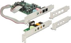 De-lock PCI Express Soundcard 7.1 - 24 Bit / 192 kHz with TOSLINK In / Out