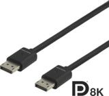 DELTACO GAMING DisplayPort-kabel, 7680x4320 60Hz, 2m, svart