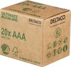 DELTACO Ultimate Alkaline batteries, LR03/AAA size, 20-pack bulk