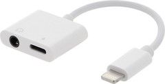 Epzi Lightning to 3,5 mm adapter, supports charging and music, white