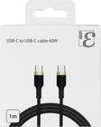 EPZI USB-C to USB-C cable, 1 m, 60 W, braided, navy blue