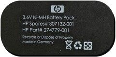 HP 3,6V, 500 mAh, Ni-MH batteripack, svart