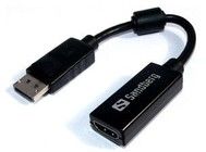 Sandberg Adapter DisplayPort to HDMI, Black