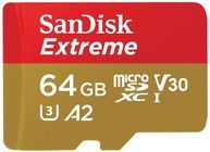Sandisk Extreme  MicroSD 64GB 1 Y RescuePro Deluxe, 170MB/80MB/s 