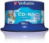 Verbatim CD-R Wide Print. 52X No ID spindel (50)