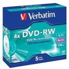 Verbatim DVD-RW 4.7GB 4x Jewel Case (5)