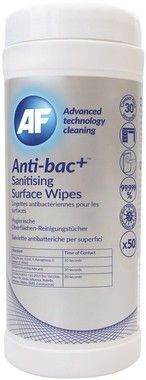AF Anti-bac+ Sanitising Surface Cleaning Wipes
