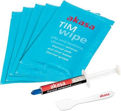 AKASA TIM Wipe Kit, 5g AK-455 thermal compound + 5x TIM cleaning Wipes