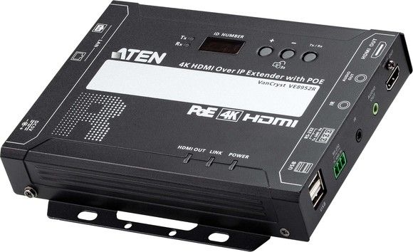 ATEN 4K HDMI over IP Receiver with PoE, USB Peripheral/IR/RS-232/LAN