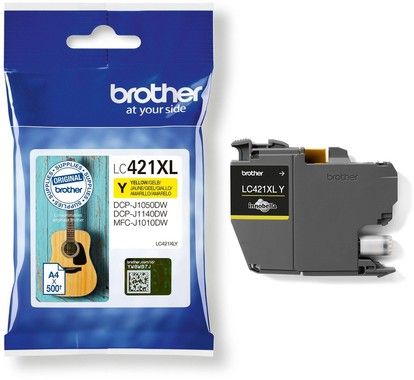 Brother LC421XLY Yellow ink cartridge XL 500page