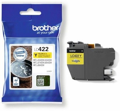 Brother LC422Y yellow ink cartridge 550 pag.