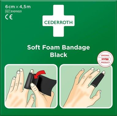 Cederroth Soft Foam Bandage Black 6 cm x 4,5m