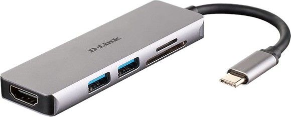 D-link 5-in-1 USB-C Hub with HDMI and SD/microSD Card Reader