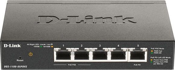 D-Link 5-Port Gigabit PoE Smart Managed Switch with 1 PD port