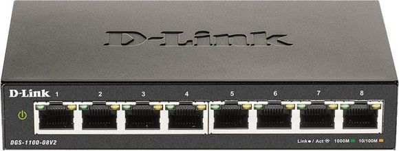 D-Link 8-Port Gigabit Smart Managed Switch, Fanless