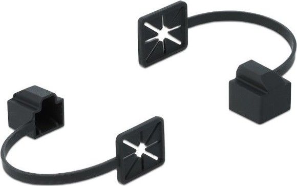 De-lock Delock Dust Cover for RJ45 plug with mounting clip black