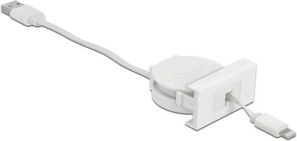 De-lock Delock Easy 45 Module USB 2.0 Retractable Cable USB Type-A to 8 Pin Li