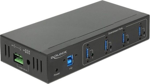 De-lock Delock External Industry Hub 4 x USB 3.0 Type-A with 15 kV ESD protect