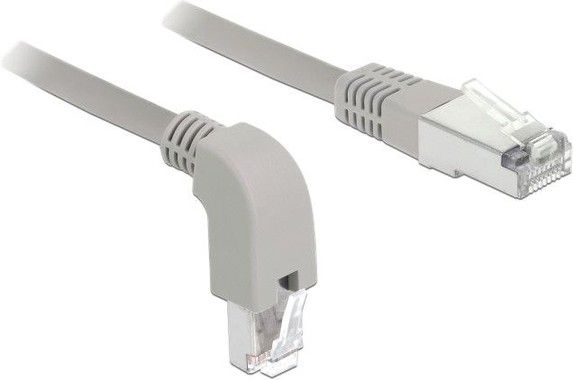 De-lock Delock Network cable RJ45 Cat.6A S/FTP downwards angled / straight 0.5