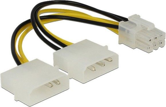 De-lock Delock Power cable for PCI Express Card 15cm